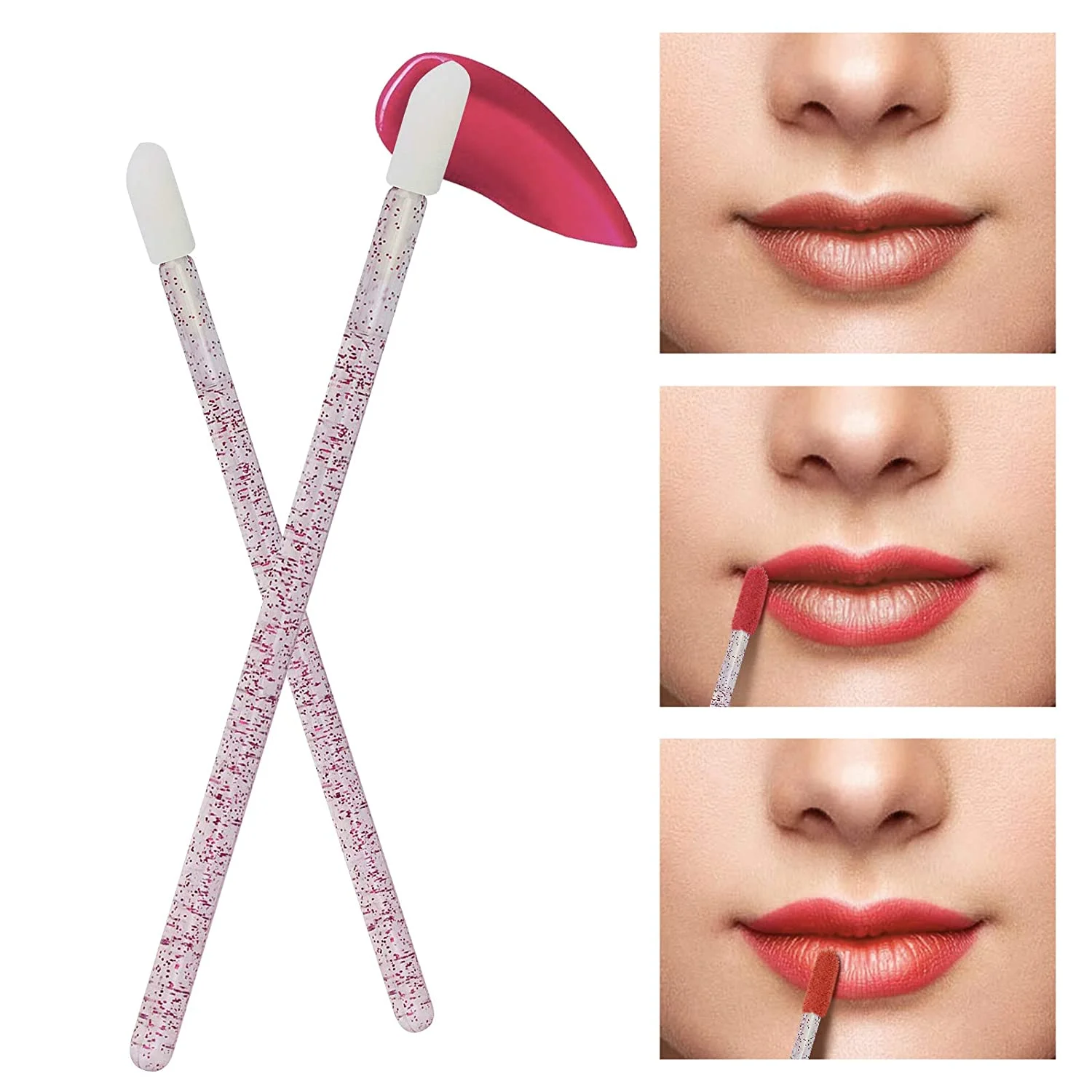 Pinky Leem Wholesale Disposable Lip Gloss Applicator Wands Lip Brush Gloss Lipstick Cleaners 