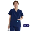 Top corto azul marino claro para mujer