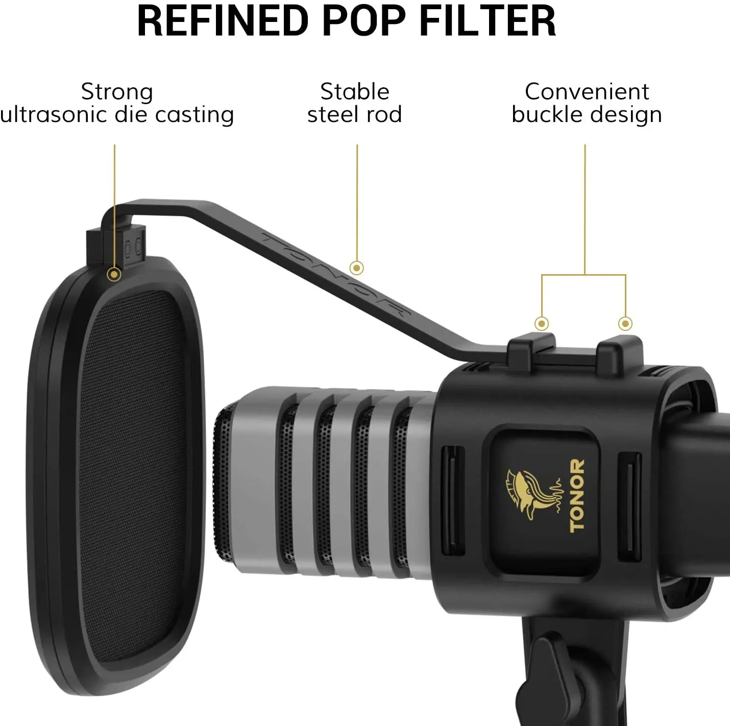 2025 TONOR TC30 Cardioid Condenser Mmicrophone for PC PS4 PS5 with Tripod Stand