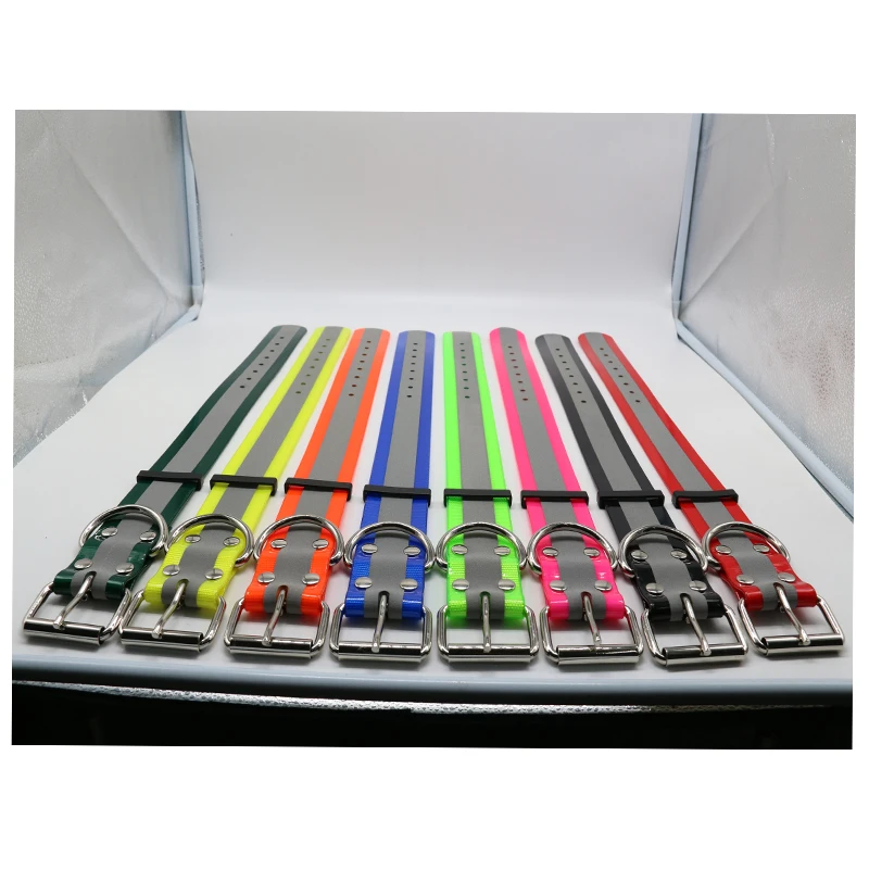 Custom Large Dog Pitbull Training Collar Reflective TPU-Coated Nylon Strong Breakaway Feature Durable Plastic Material Solid