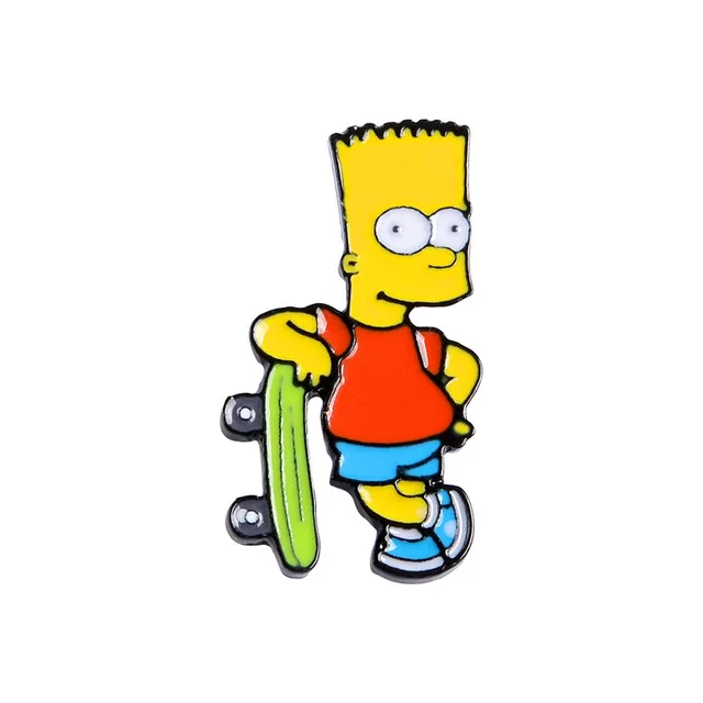 24 Styles in Stock Factory Directly Funny Animated Sitcom Simpsons Pin Badge Cartoon Alloy Metal  Simpson Enamel Pin