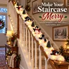 Ensemble de trois décorations d'escalier de Noël pingouin