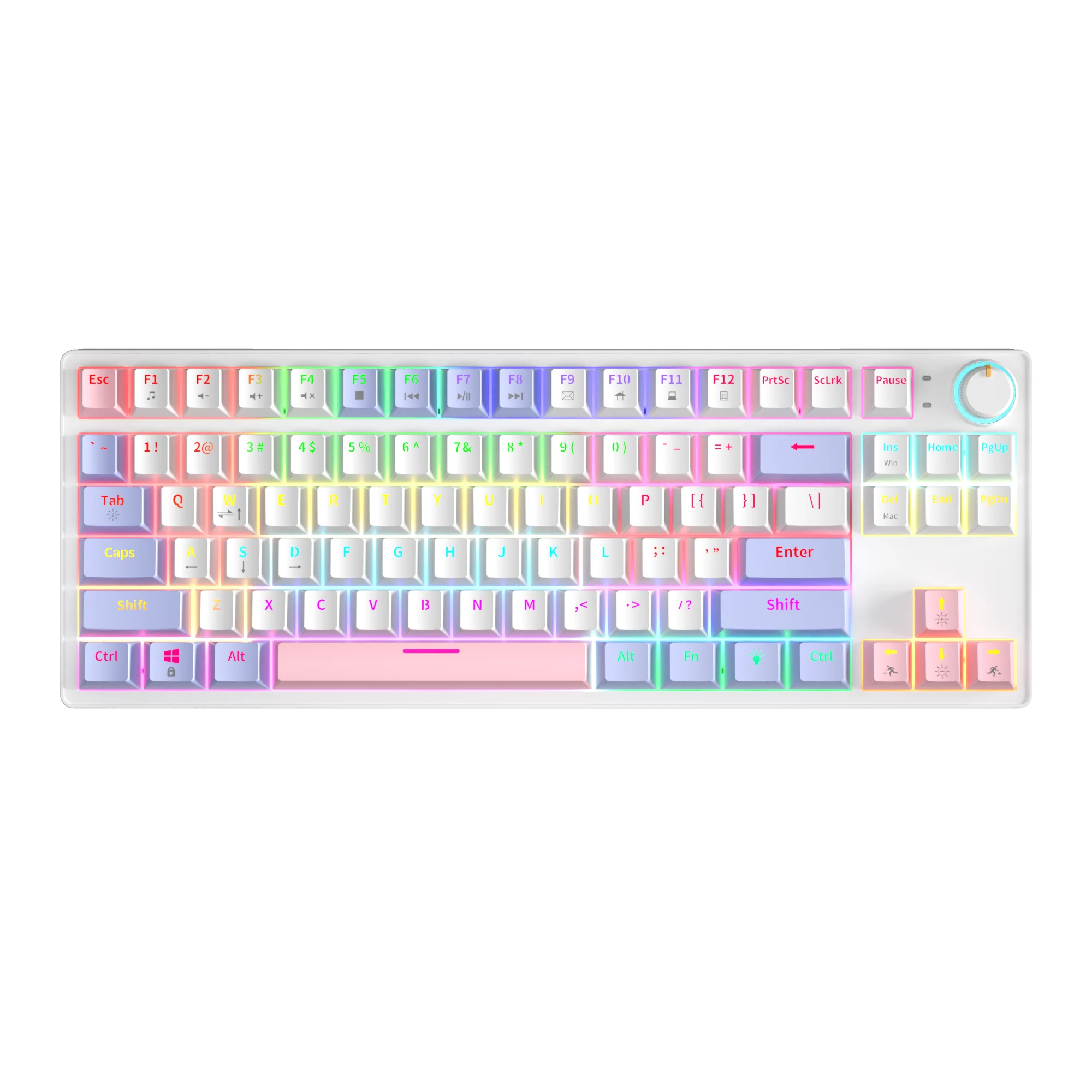 せる ZA87 80% Hot Swappable RGB Mechanical Gaming Keyboard - 87 Keys