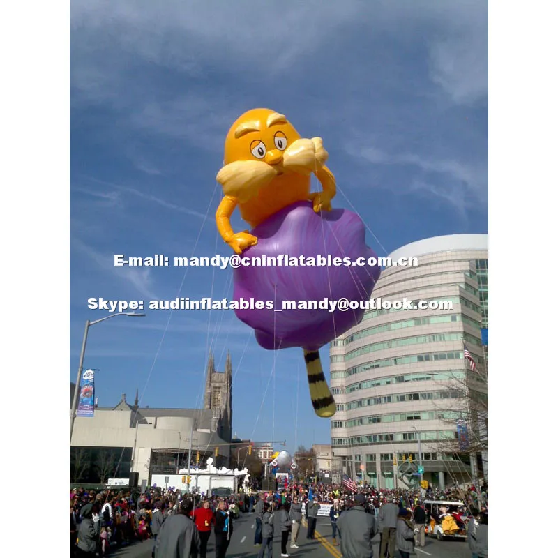 Advertising Inflatable Helium Lorax Balloon Inflatable Lorax Cartoon Character