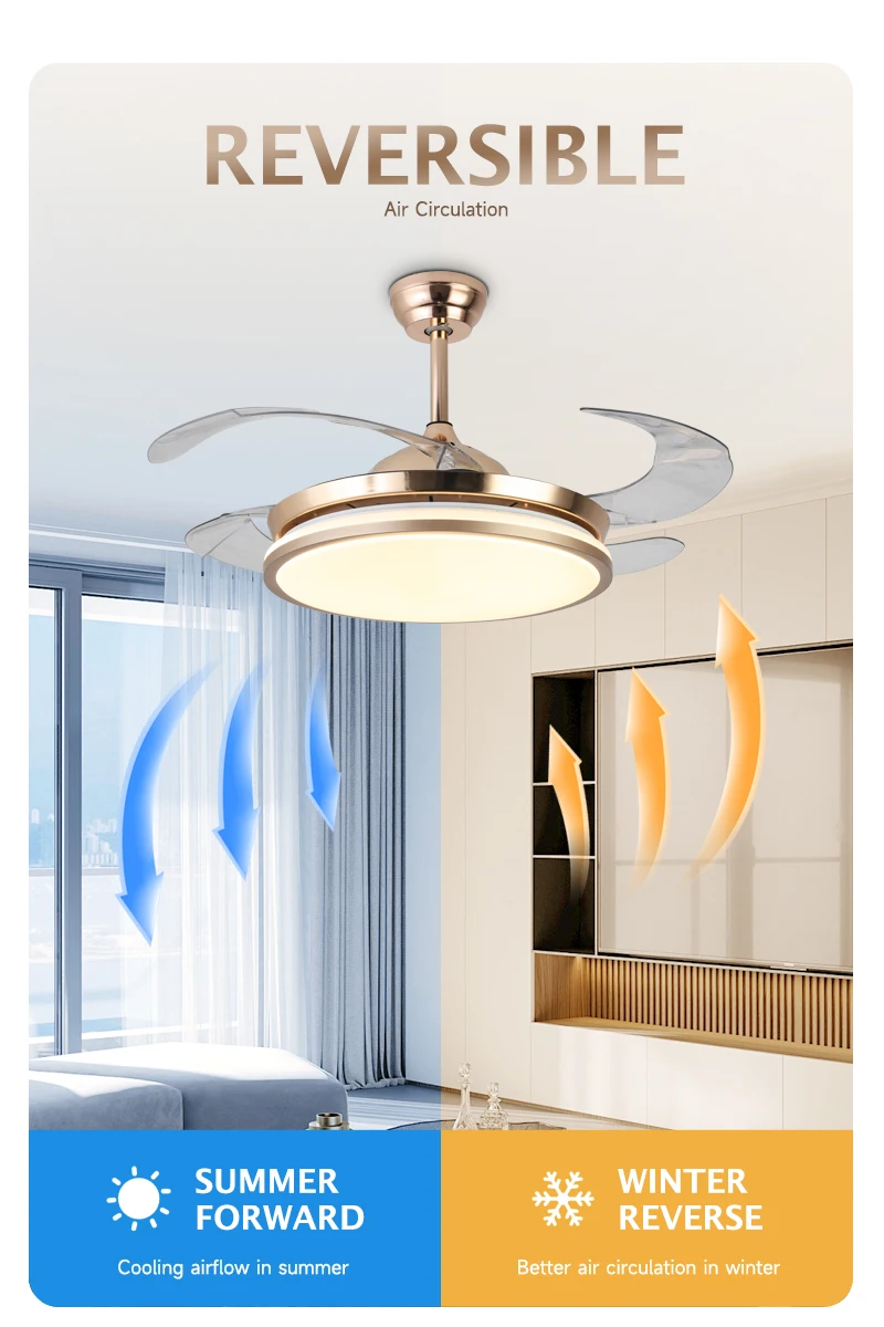 Ceiling Fan, 42inch, ABS, LED - detail 14