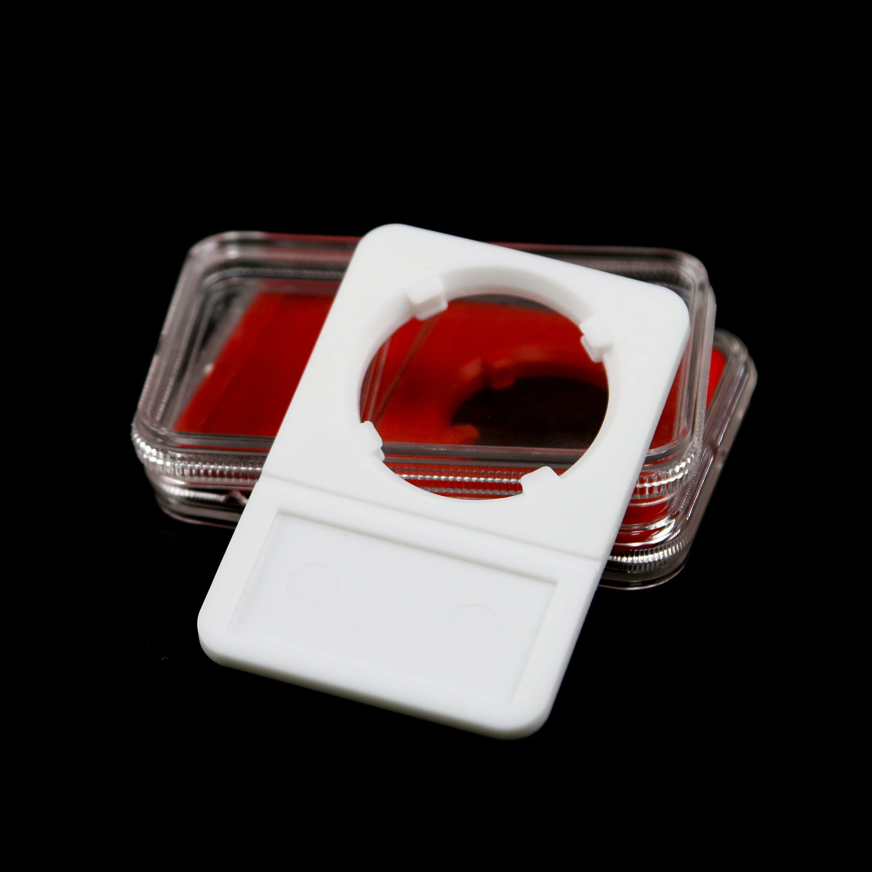 长方形塑料硬币收集盒硬币平板存储盒案例