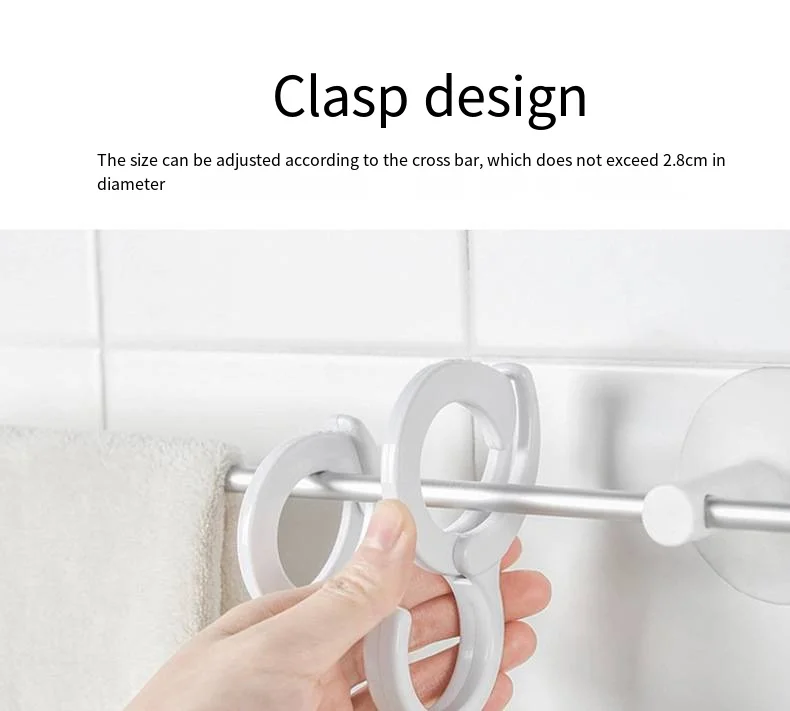 S-hook Cassette hook Household hook bathroom living room kitchen traceless multi-purpose adjustable Carla factory