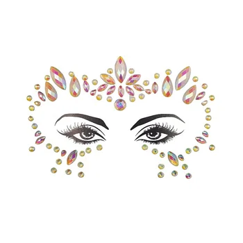 Glow in the dark face jewels sticker Bindi Temporary Face Tattoos for Festival Rave