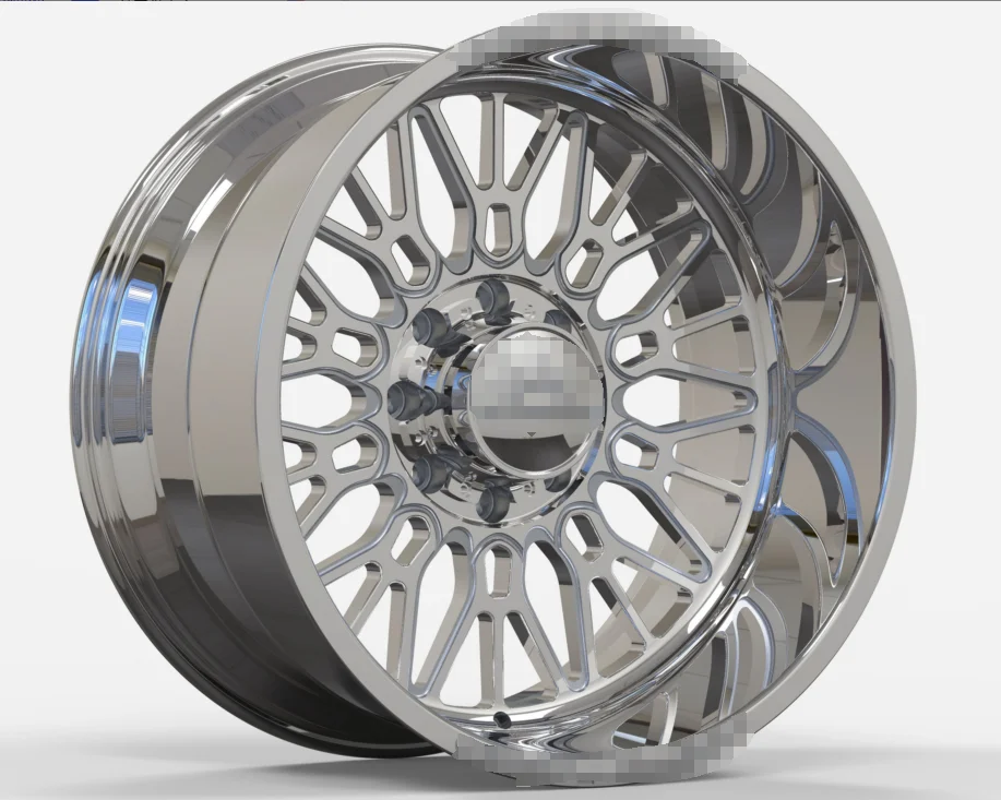 Forged Alloy Deep Dish Rim Polished 24x12 26x14 8x180 8x165.1 6x139.7 Custom For Rim Ford Pickup