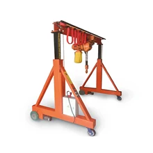 Hot sale 3 ton Adjustable height small portable mini electric wheel gantry crane with electric hoist Simple Manual Gantry Crane