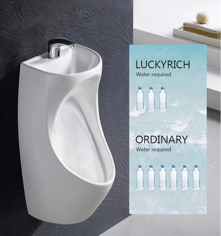 Auto Flush Urinal Sensor Wall Mounted Men Urinal Toilet Bowl Hanger Toilet Bowl Cleaner