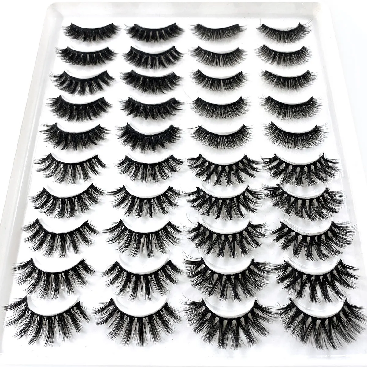 Inventory lashes Manufacturer Beauty natural long eyelashes 20 pairs natural false eyelashes fake long makeup 3d mink eyelashes