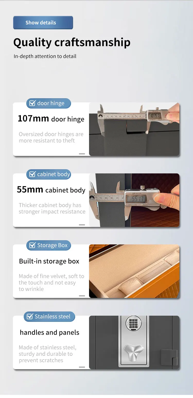 CEQSAFE Fireproof and Anti-theft Export Safe Jewelry Storage Safe Box Thickening Material factory