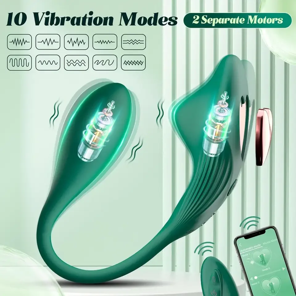Doppelkopf Vaginal G-Punkt Dildo vibrator Fernbedienung Sex-Produkte fr  Frauen tragbaren Hschen Vibrator