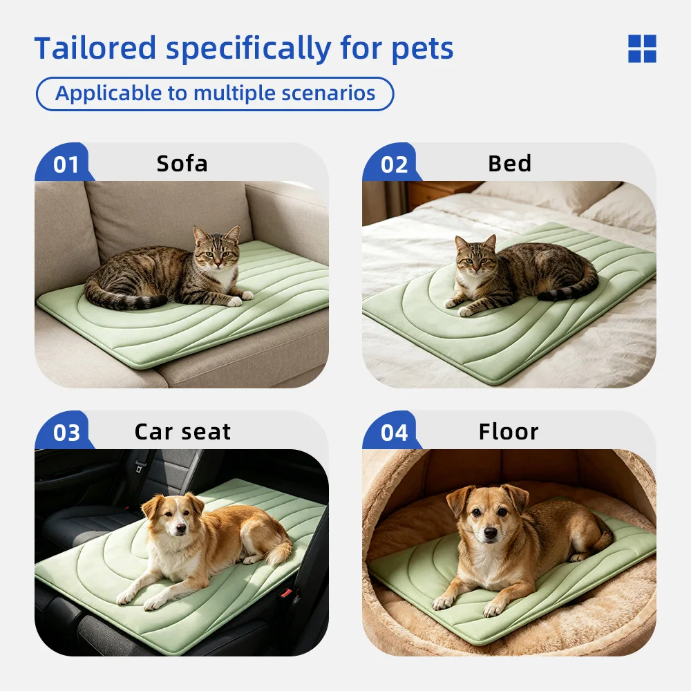 Pet Cooling Mat Cartoon Solid Design Summer Use for Dogs & Cats - product detail 5