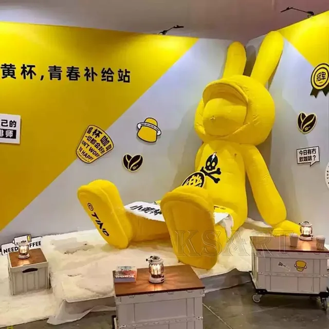 Customized Largescale Outdoor Fiberglass Cartoon Sculptures As Trendy Photo-taking IPs for Interior Decoration in Shopping Malls