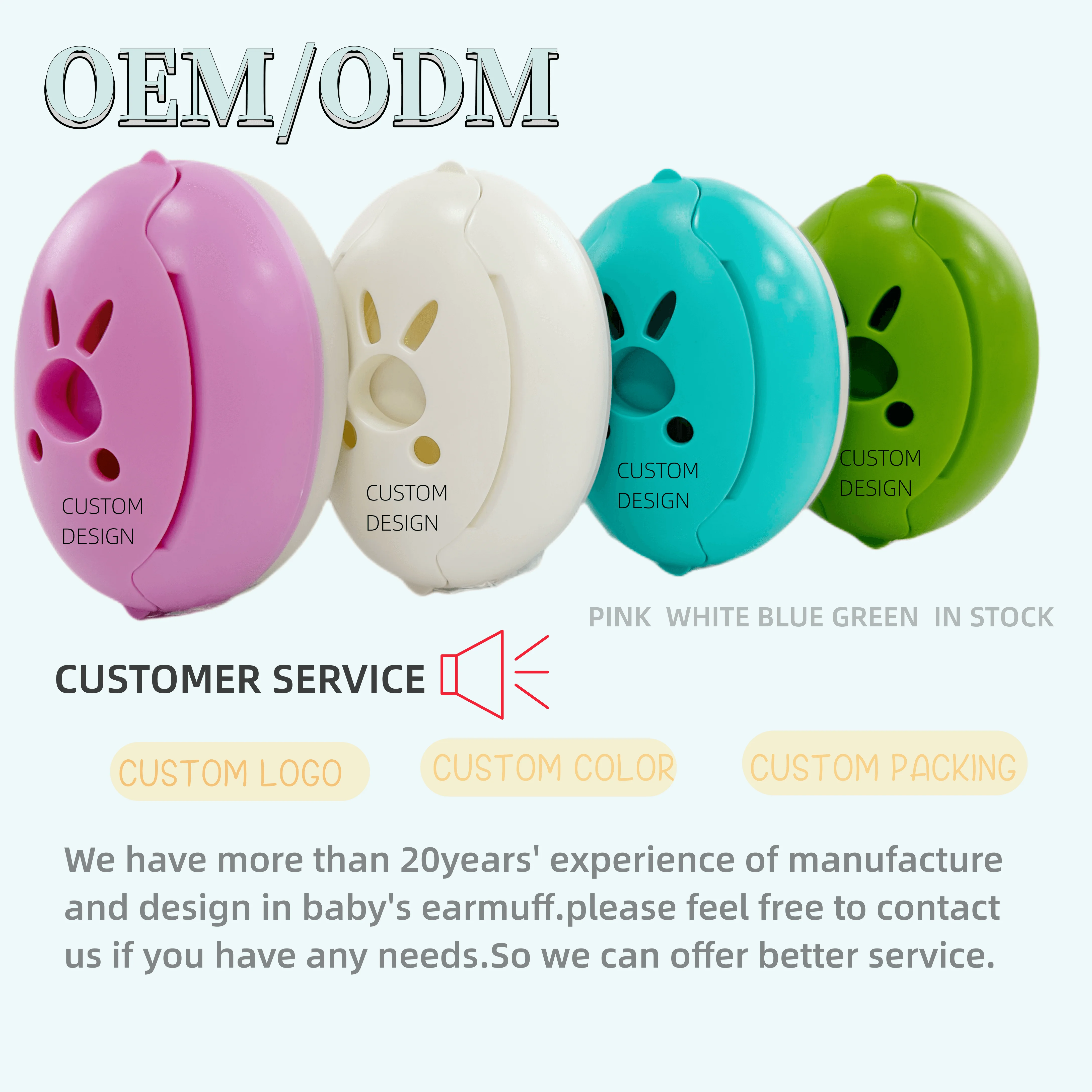 Oem Factory Kids Earmuffs Children Noise Cancelling Earmuffs Custom