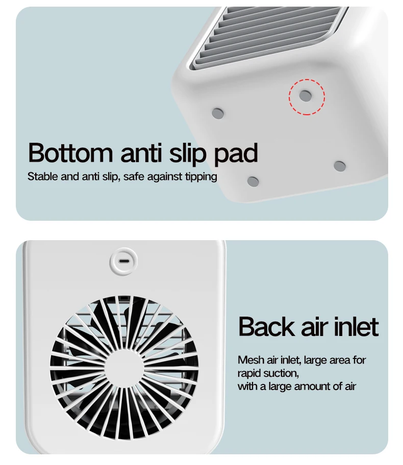 Portable Mini Air Conditioner Fan Rechargeable Usb Humidifier_voghion.com