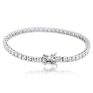Wholesale 2026 Best Reviewed American Style Men's 925 Sterling Silver Tennis Bracelet White Gold Zircon Gifts Parties Weddings