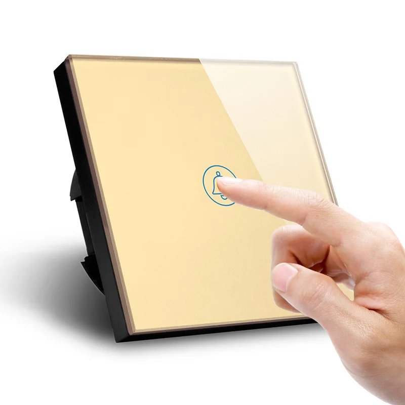 EU Standard Home Capacitive Touch Control Electronic Waterproof Doorbell Switch
