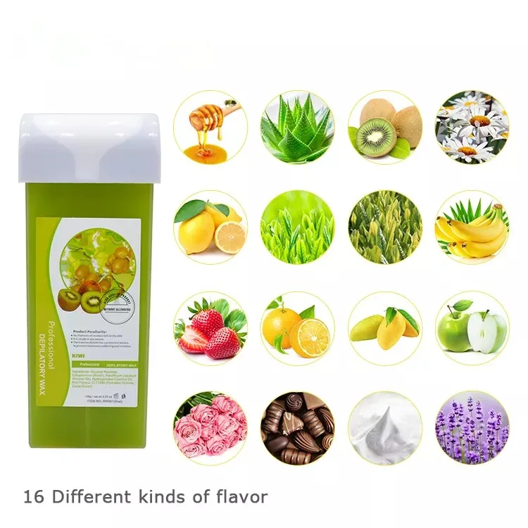 100ml Honey Wax Roll On Wax Cartridge 16 Flavor Painless Hair Remover