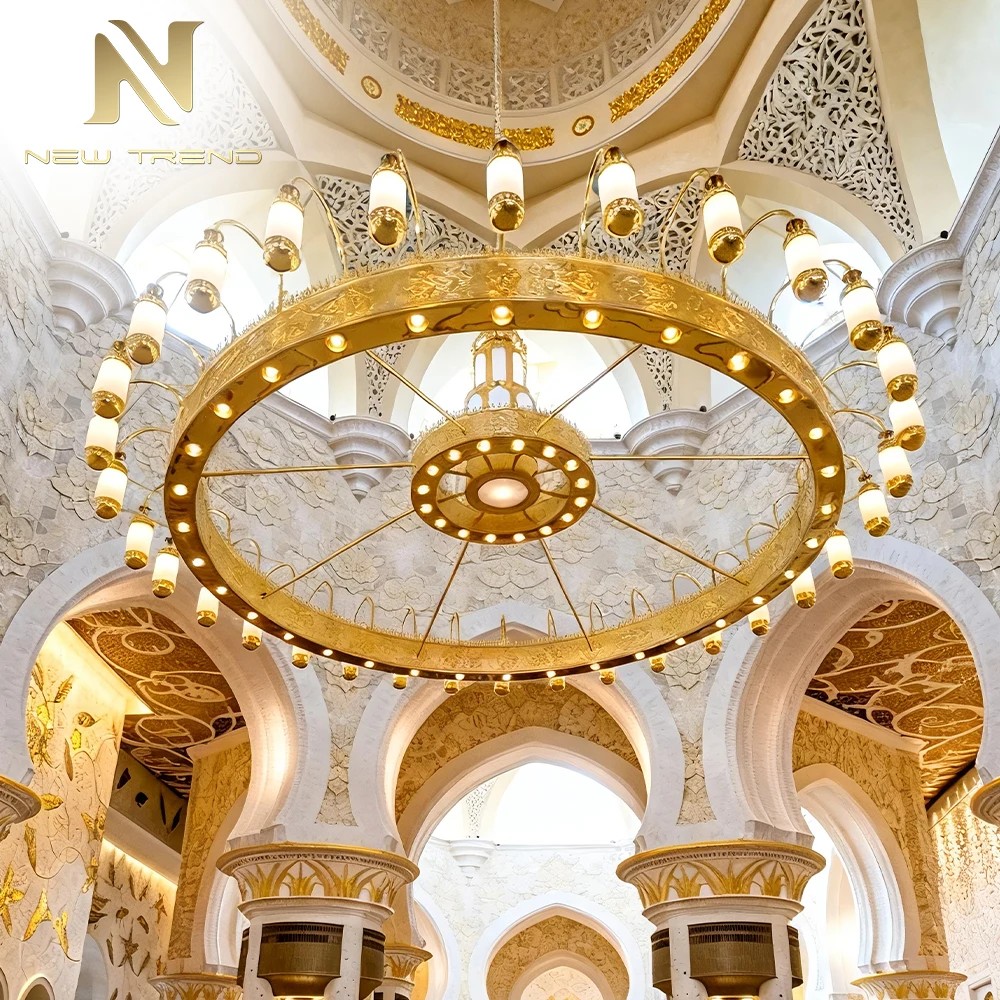 cpl-004 Grand Islamic Mosque Chandelier – Custom Oversized LED Lighting for Masjid Prayer Hall