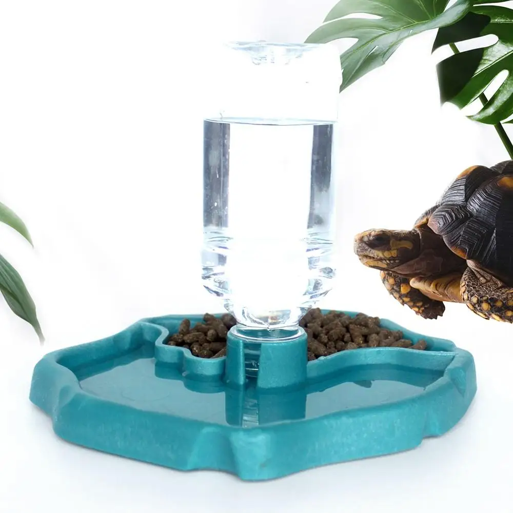 Automatic Reptile Drinking Container Tool Water Dispenser Water Dish Feeder for Tortoise Spiders Frogs