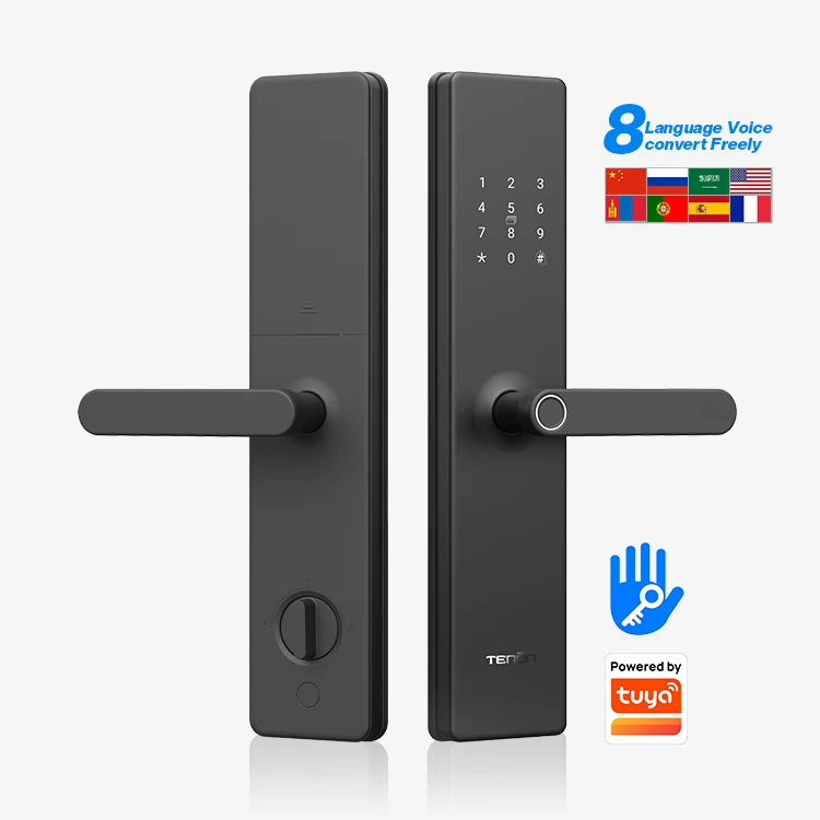 Indoor Electronic Touch Screen Digital Keyless Smart Lock Intelligent Password Fingerprint Smart Lock Door Handles