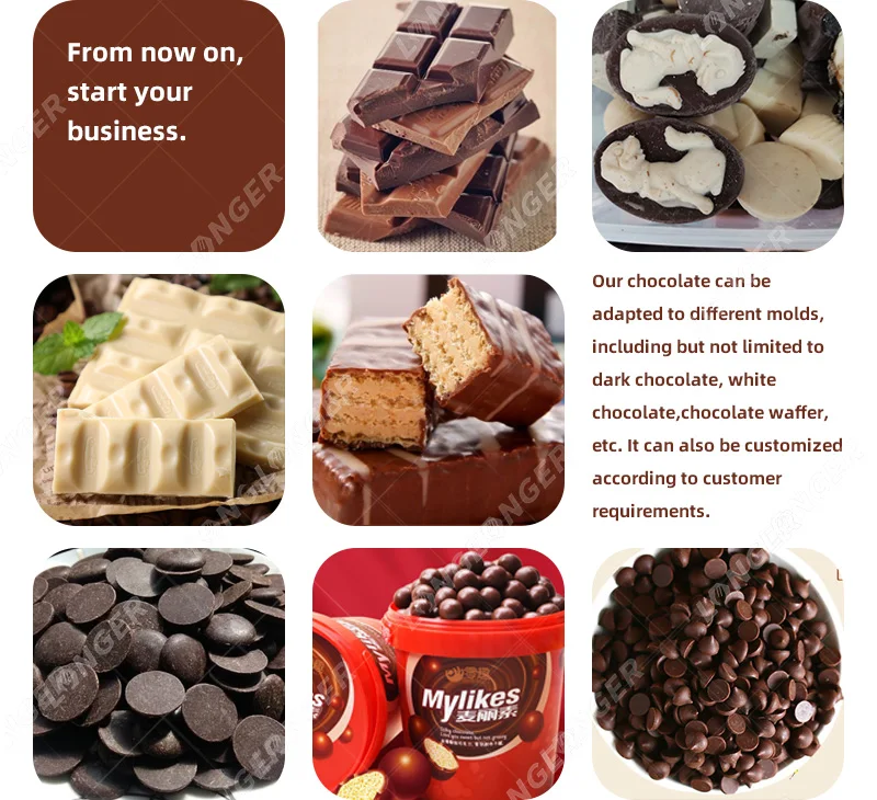 Automatic Mushroom Chocolate Making Machine Dairy Milk Chocolate Spread Making Machine
