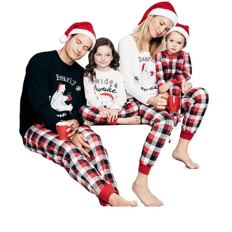 Womens Men Kids Christmas Pajamas Set Party Nightwear Sleepwear Family Carnival 