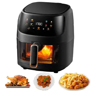 6L Digital LCD Display Home Cooking Fryer Household Intelligent Oil-Free Air Fryer Electric Plastic Forno Grill Function French