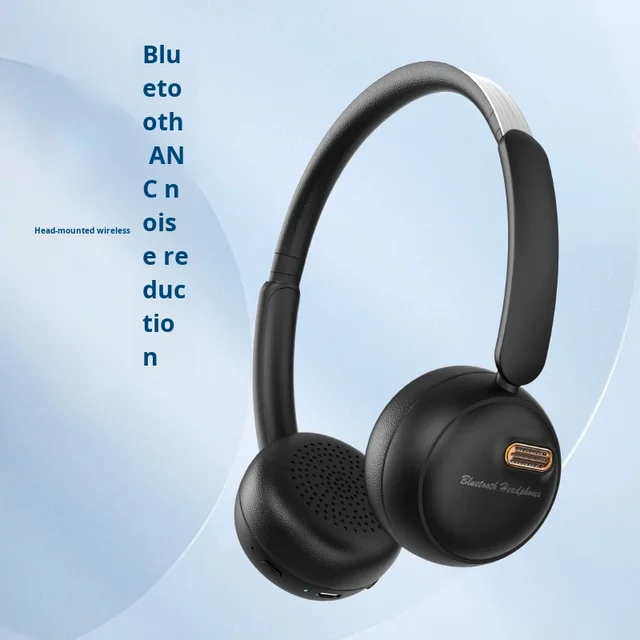 Factory Direct High-End ANC Active Noise-Cancelling for Bluetooth Headphones Lightweight Retro Style Long Battery On-Ear