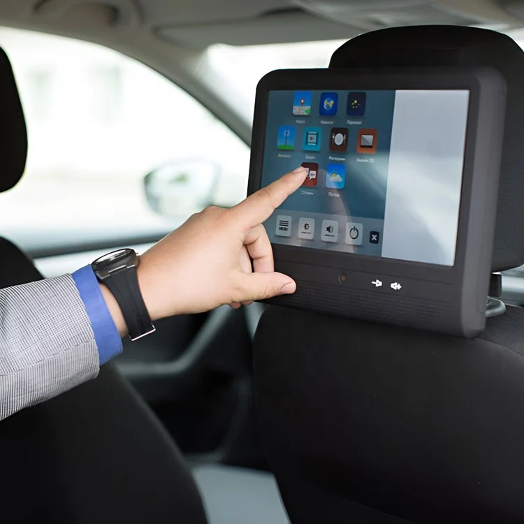 Android Taxi Advertising Headrest Screen 10.1'' Taxi Touch Screen Tablet Monitor LCD Taxi Advertising Screen