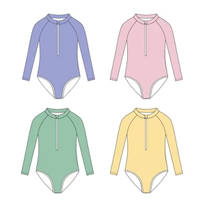 Girls' Reversible Polka Dot One Piece Swimsuit Floral Print Beachwear and Swimwear Plus Size Breathable Fabric for Children