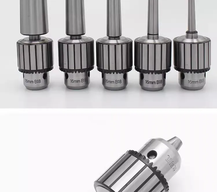 TEBAK Industrial Milling Machine Drill Chuck - High Quality Key Type (B10/B12/B16, 1-13MM) with High Precision Clamping
