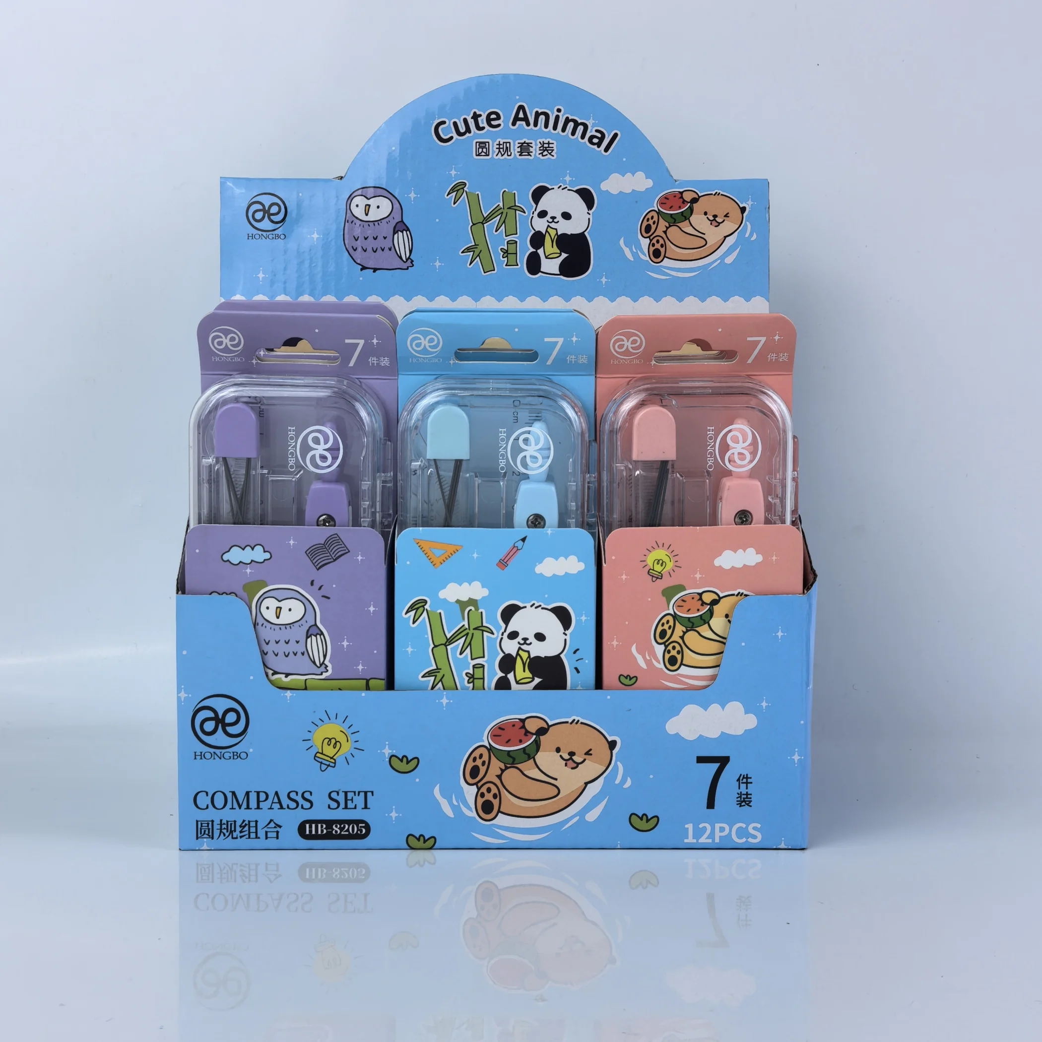Набор комбинационных линейок для компаса с милыми животными необходимый инструмент рисования студенческих экзаменов набор из восьми предметов высокая Эстетическая ценность