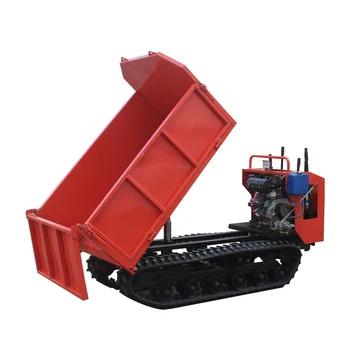 Cheap 500kg 800kg 1000kg 1ton-8ton track dumper mini crawler transporter rubber dump trucks for sale