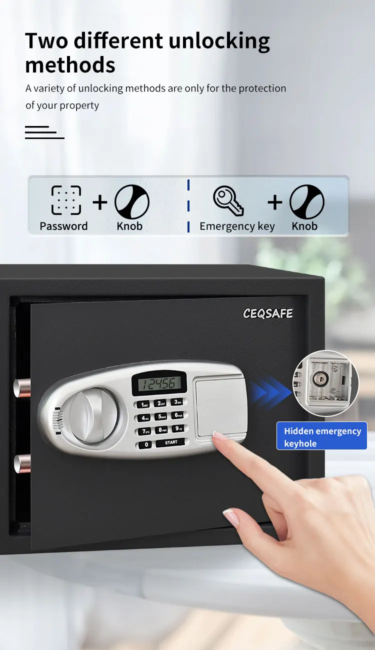CEQSAFE Safety Box With Digital Coded Lock Small Electronic Mini Deposit Key Office Home Safe Box supplier