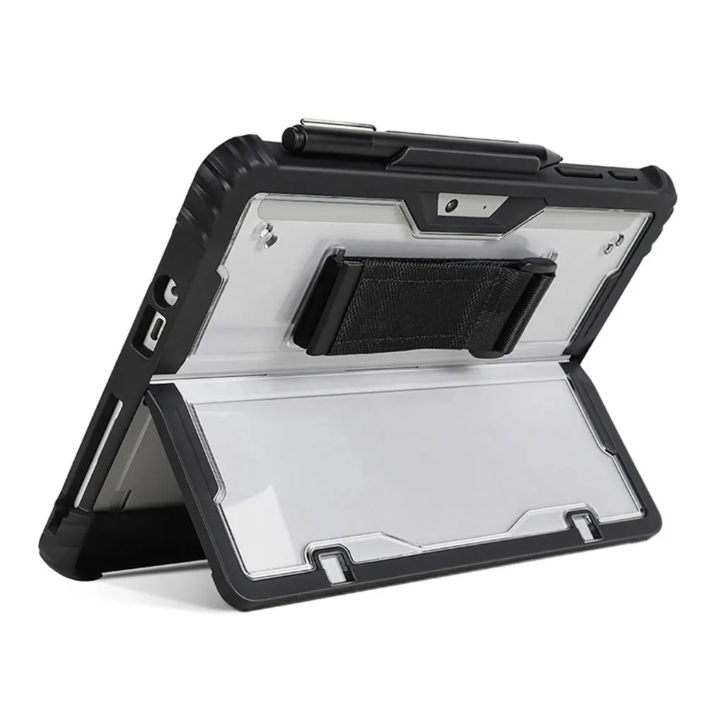 Fundas de tableta de negocios para Microsoft Surface Pro 10 9 8 7 6 5 Go 4 3 2 transparentes con correa de agarre para la mano Funda protectora Pbk190 Laudtec  