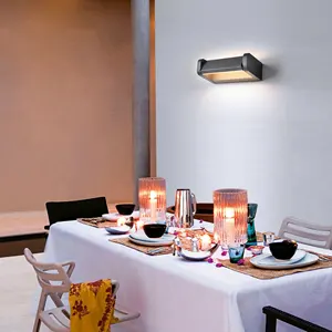 Vertak Modern Nordic Outdoor LED Wall Lamp Waterproof IP54 3000K CCT Color Aluminum Alloy Hotel & Porch Sconce