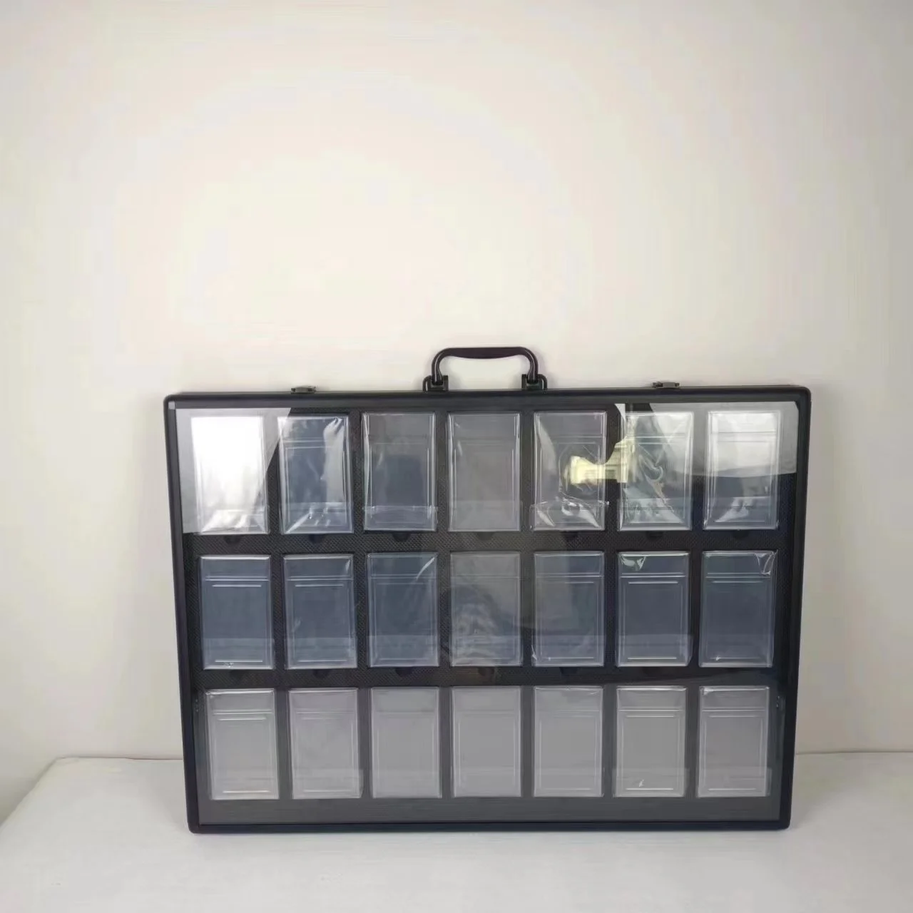 baseball card glass display case Wall Mounted Single Baseball and Card Display Case with Mirror — Game Day  Treasures main image 0