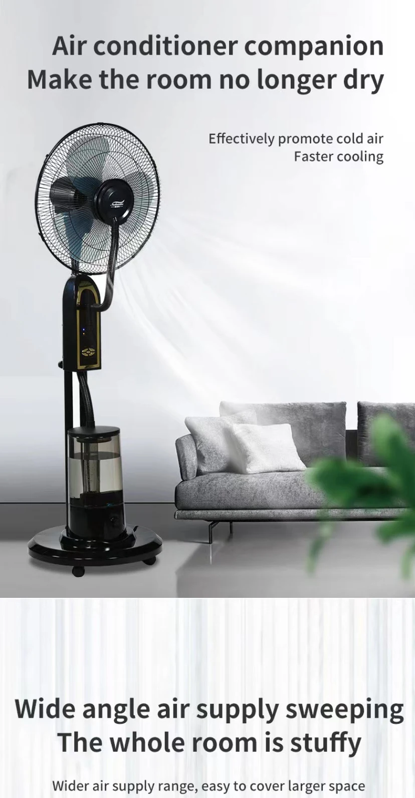 Technology Electric Stand Fan, 75, Plastic - detail 12