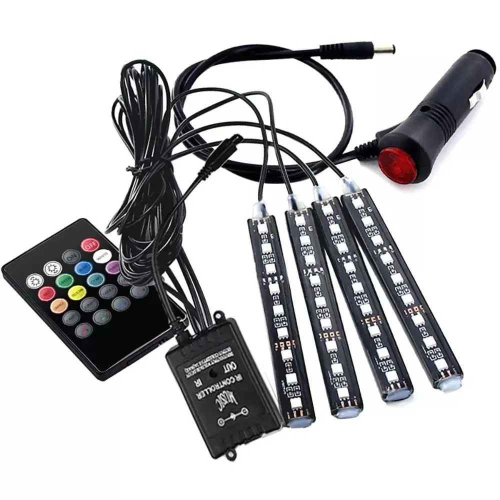 Lampes LED USB 7 Couleurs - 2pcs - Synchronisation Musicale - Pour Voiture, Bureau Ou Maison