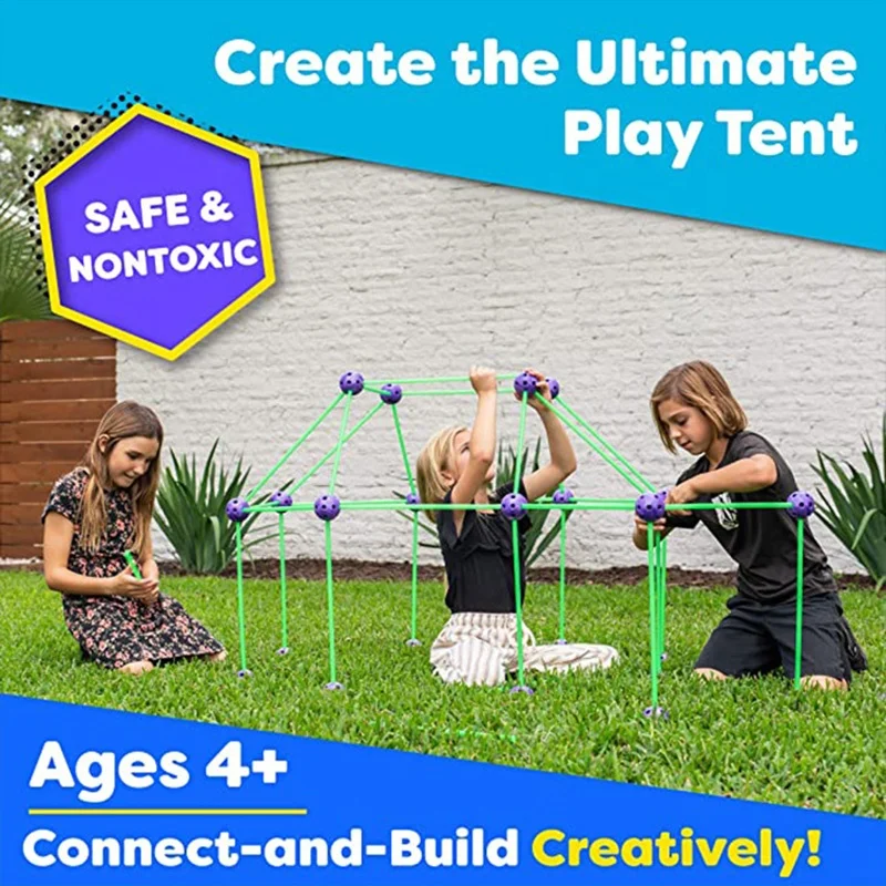 87 шт DIY палатка игрушка с отметками Игровой Набор для строительства площадка замок разработан специально для детей