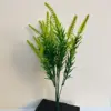 Modelo de planta acuática de plástico de 35 cm, 7 unidades, color verde.