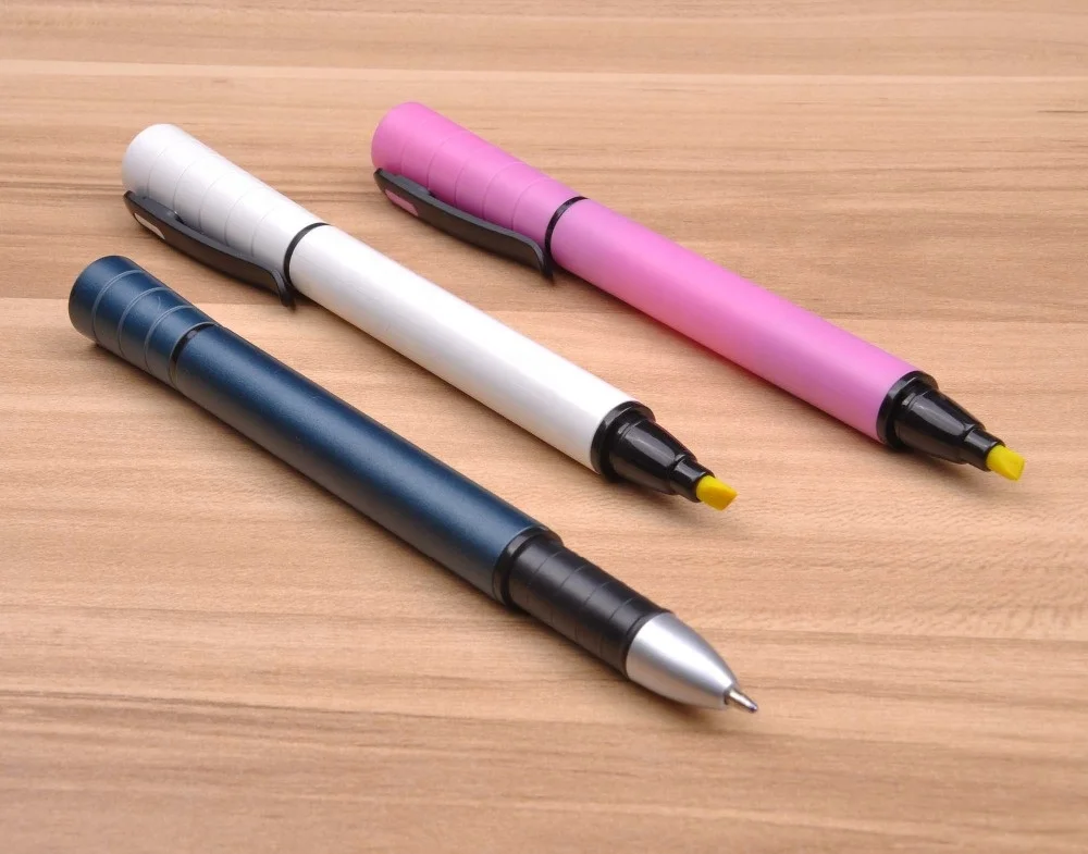 Personalized logo Custom Double Side Highlighter Pen for Gift