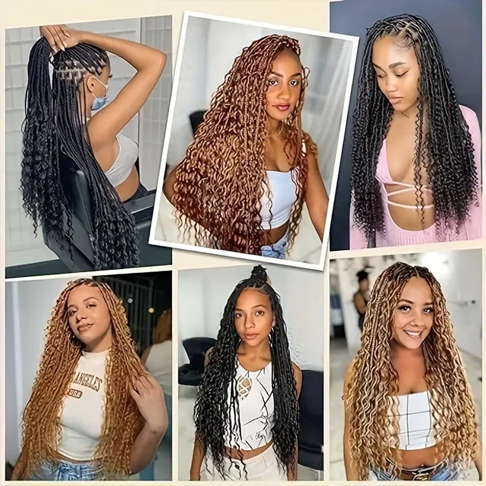 Capelli umani sfusi a onde profonde senza trama, trecce di capelli umani Remy per intrecciare, colore nero naturale, capelli ricci sfusi per intrecciare per donne #1B_voghion.com