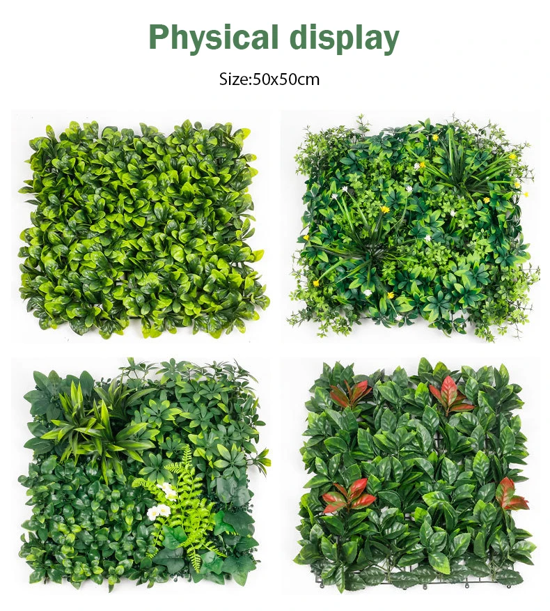 Plant Wall Fake Landscaping Hedge Fence Green Leaf Artificial Grass Decoration Turf Wall