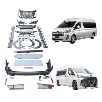 2024 New Arrival Kaiser Crown Car Bumpers LED Lights Spoiler Bodykit 2019-2023 for Toyota Hiace Body Kit