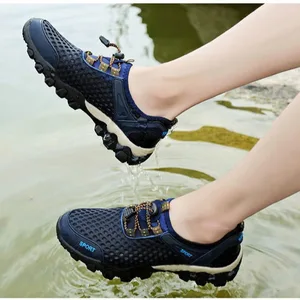 New Fashion Trend Breathable Mesh Sport Shoes Anti-Slipping Comfortable Walking Lazy Shoes